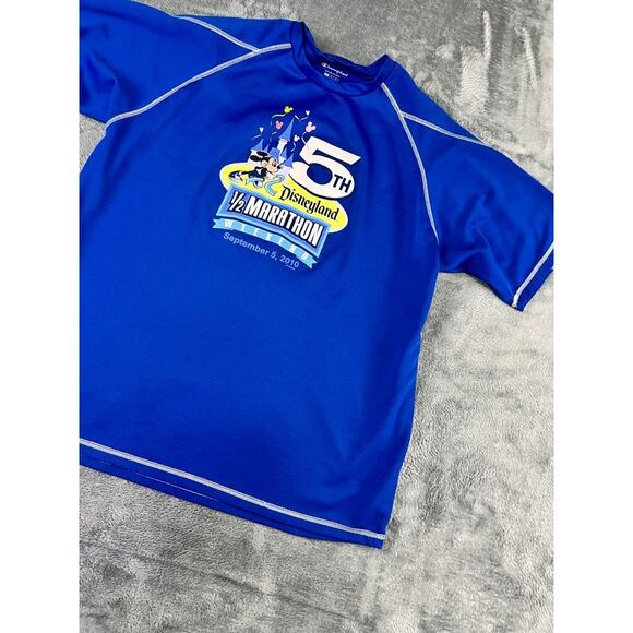Men’s Champion VTG 5th Disneyland ½ Marathon 2010 Royal Blue Tee Large – Exc - Picture 7 of 10
